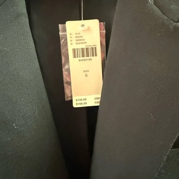 NWT Anthropologie Maeve Black Rolled Sleeve oversized  academia spring Blazer 6 - Picture 6 of 8